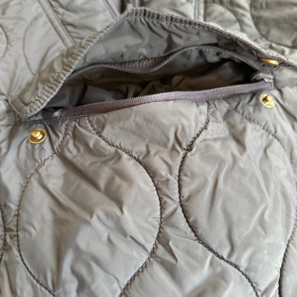 Madewell Quilted Packable Popover Puffer Jacket - Black, size Large - Picture 6 of 7